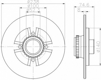 HELLA PAGID 8dd355117311 -  Тормозной диск